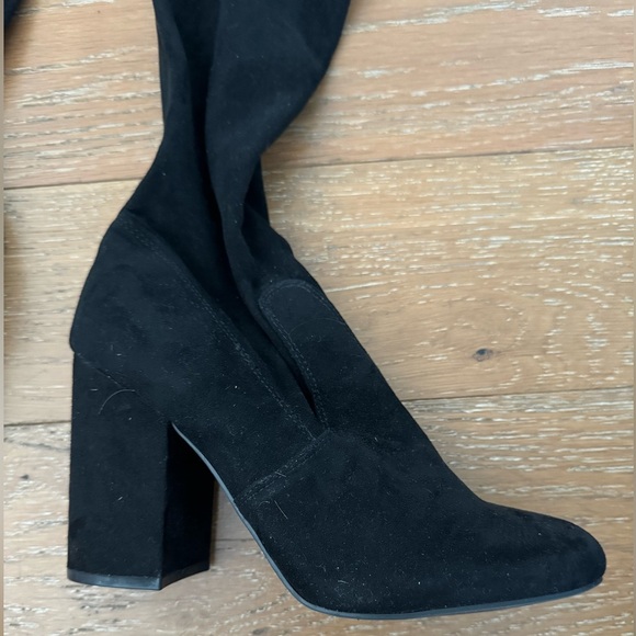 NEW Steve Madden Norri Black Suede Over the Knee Boot- 8.5 - Picture 3 of 6